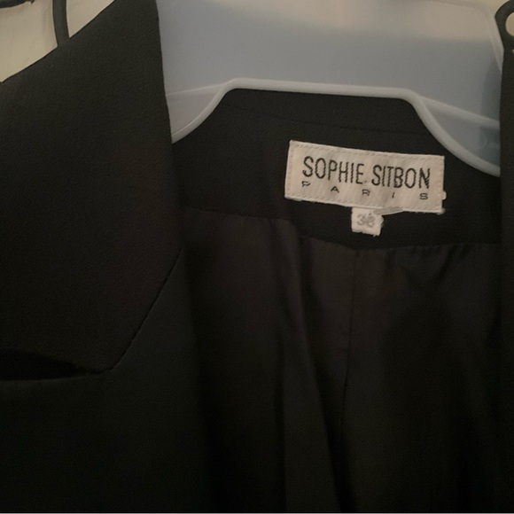 Vintage SOPHIE SITBON jacket with gorgeous jeweled buttons and checkered sleeve. - Picture 9 of 9